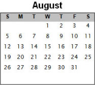 2012 Aug calendar