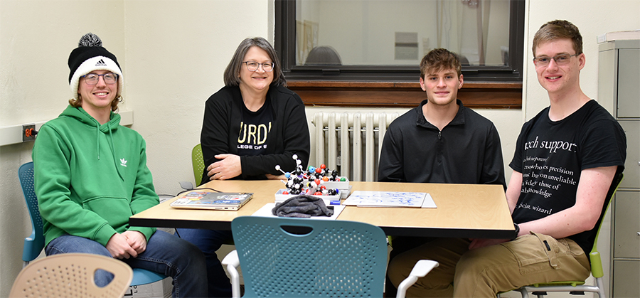 Dr. Schertz with students