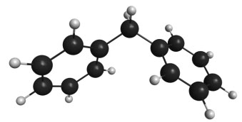 Flexible bichromophore diphenylmethane (DPM) 