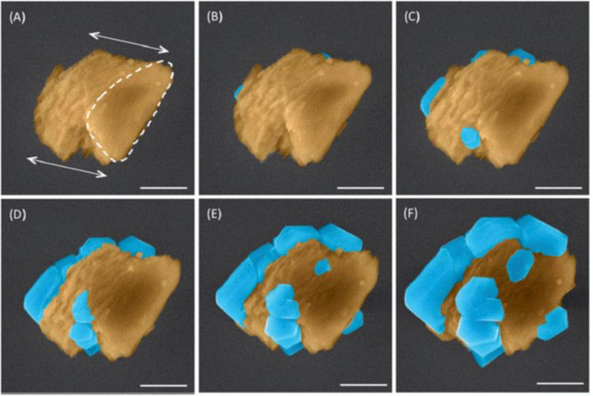 Heterogeneous nucleation of ice crystals