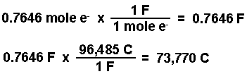 Finding the coulombs of charge