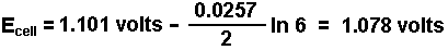 Calculation of Non-Standard Cell Potential