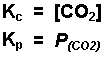 Equilibrium Expression K<sub>c</sub >