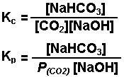 Equilibrium Expression Kc and Kp