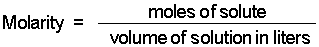 Equation for calculating molalrity