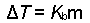 Equation for calculating boiling point elevation