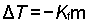 Equation for calculating freezing point depression