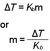 Equation to determine molality