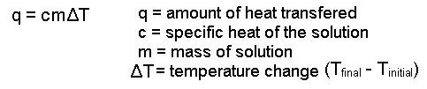 q equals mass times specific heat times temperature change