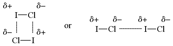 Dipole-dipole attractions in ICl