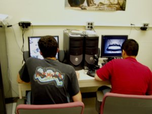 Photo: students playing games