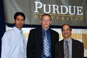 Dr. Pravin Gagare (Ramachandran Group researcher), Dr. Paul Clark (General Atomics), Professor P.V. Ramachandran.