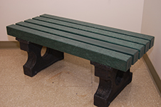 Recycled park bench