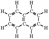 Write two complete lewis structures for naphthalene. 