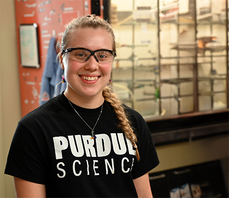 Madison Flowers in lab