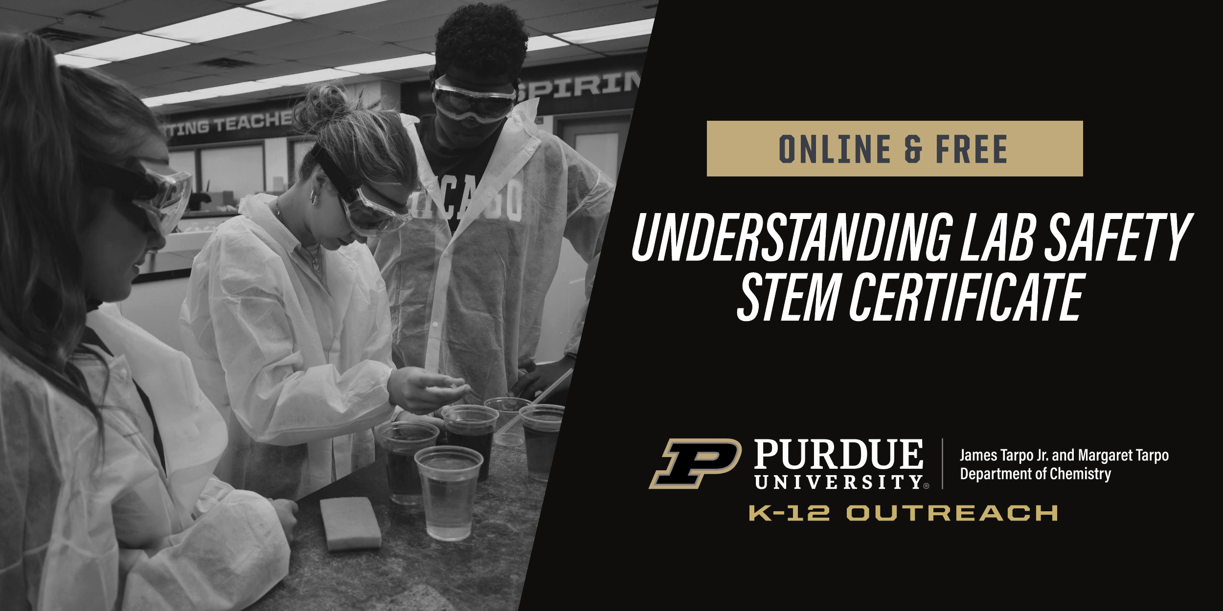 K-12 Lab Safety STEM Certificate Graphic